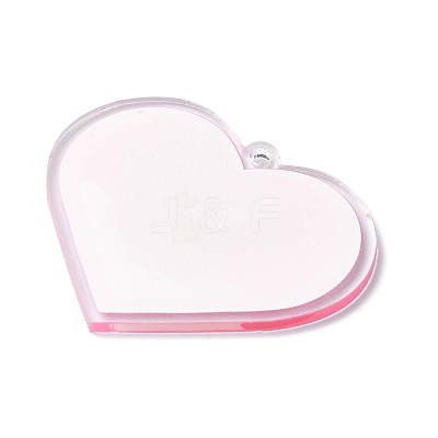 Valentine's Day Transparent Acrylic Pendant OACR-A025-02B-1