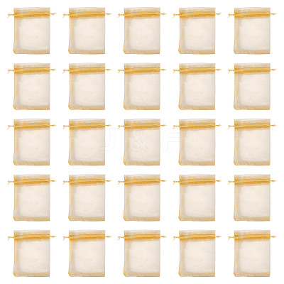 50Pcs Organza Bags Jewellery Storage Pouches Wedding Favour Party Mesh Drawstring Gift OP-TA0001-16C-1