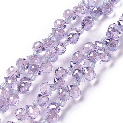 Transparent Glass Beads Strands GLAA-H022-04B-1