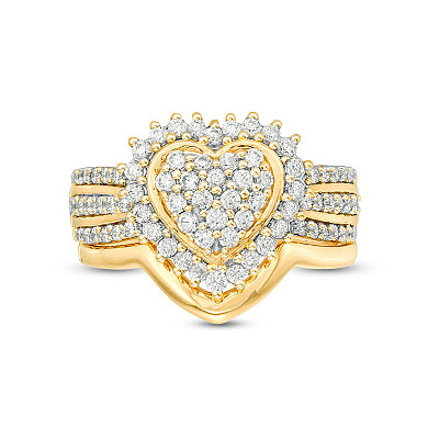 2Pcs Alloy with Crystal Rhinestone Finger Rings FS-WG59BB6-05-1