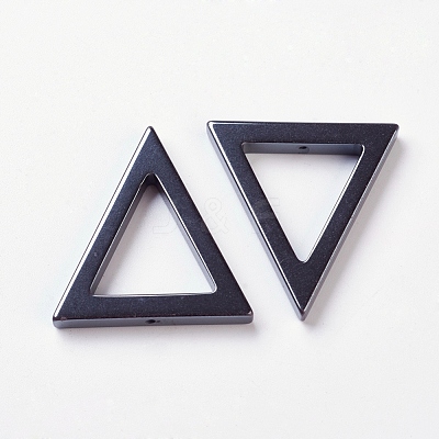 Valentines Day Gift Ideas for Boyfriend Non-Magnetic Synthetic Hematite Triangle Pendants IMP001-1