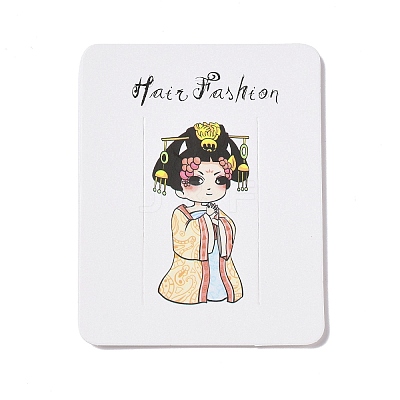 Rectangle Paper Hair Clip Display Cards CDIS-C004-03E-1