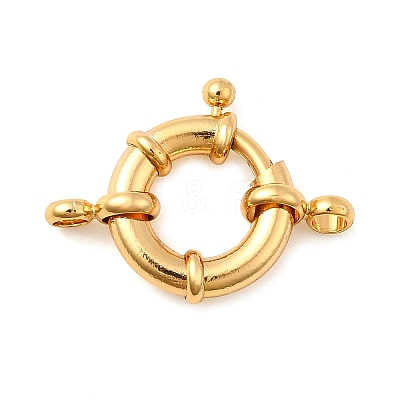Brass Spring Ring Clasps X-KK-D407-01G-E-1