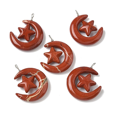 Natural Red Jasper Pendants G-Z086-01P-12-1
