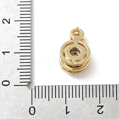Rotatable Brass Micro Pave Cubic Zirconia Charms KK-K305-17G-1