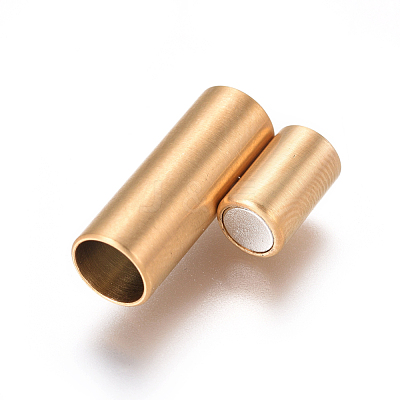 304 Stainless Steel Magnetic Clasps with Glue-in Ends STAS-F227-53B-G-1