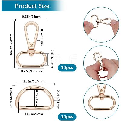 Alloy Swivel Lobster Claw Clasps FIND-BBC0003-78B-G-1