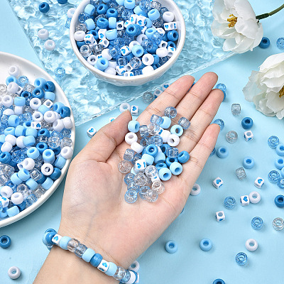 720Pcs 6 Styles Plastic & Acrylic Beads KY-YW0001-77-1