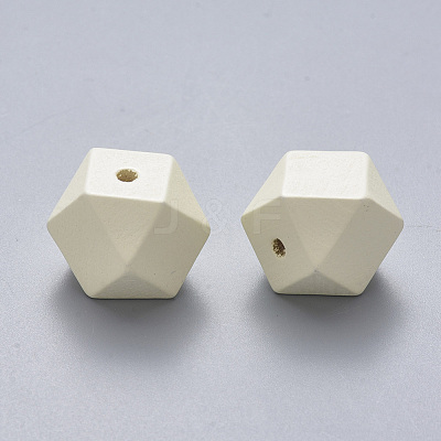 Painted Natural Wood Beads WOOD-Q040-020B-A08-1