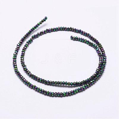 Electroplate Glass Beads Strands EGLA-K010-FP01-1