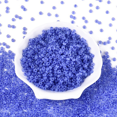 6/0 Transparent Inside Colours Glass Seed Beads SEED-N008-08E-1