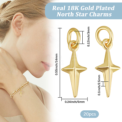 20Pcs Brass Charms KK-BBC0017-27-1