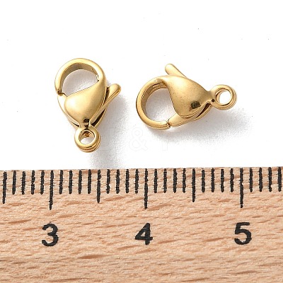 304 Stainless Steel Lobster Claw Clasps STAS-V007-01B-G-1