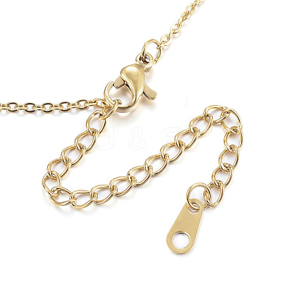 PVD Vacuum Plating 304 Stainless Steel Necklaces X-NJEW-E080-13G-1