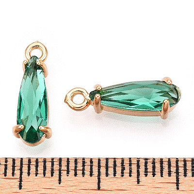 Faceted Glass Pendants GLAA-T010-004C-1