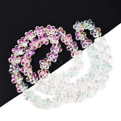 Electroplate Glass Beads Strands EGLA-T028-02C-1