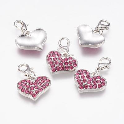 Alloy Rhinestone Pendants RB-C1386-A24P-1