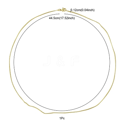 Brass Round Snake Chain Necklace for Women MAK-YW0001-07-1