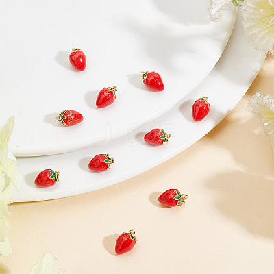 10Pcs Brass Enamel Charms KK-AR0003-63-1