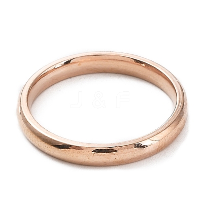 Ion Plating(IP) 304 Stainless Steel Flat Plain Band Rings STAS-I160-D-RG-1