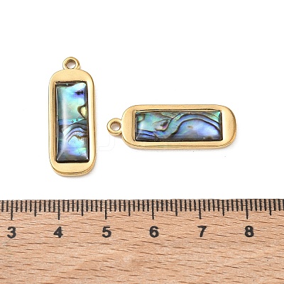 Natural Paua Shell Pendants SA-CBA11D7-12B-G-1