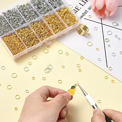 10 Styles Iron Open Jump Rings IFIN-YW0003-60B-1
