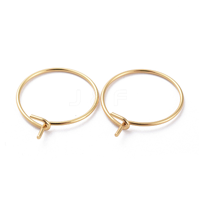 316 Surgical Stainless Steel Hoop Earring Findings X-STAS-J025-01B-G02-1
