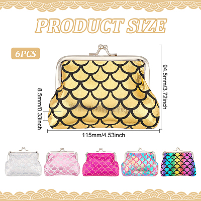 6Pcs 6 Style PVC Wallets for Women AJEW-FG0003-12-1