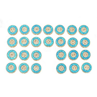 Brass Micro Pave Cubic Zirconia Slide Charms KK-I723-51G-01-1