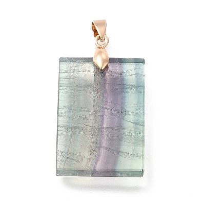 Natural Fluorite Pendants G-P487-05G-1