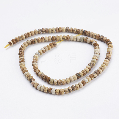 Natural Picture Jasper Beads Strands G-K255-05-1