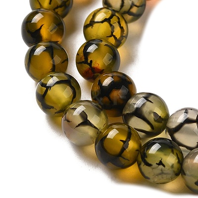 Natural Dragon Veins Agate Beads Strands X-G-G515-6mm-02A-1