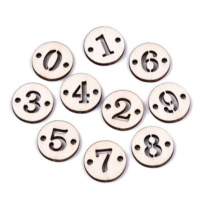 Unfinished Natural Poplar Wood Links Connectors WOOD-S045-138A-1