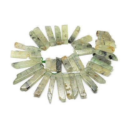 Natural Prehnite Beads Strands G-R419-19-1