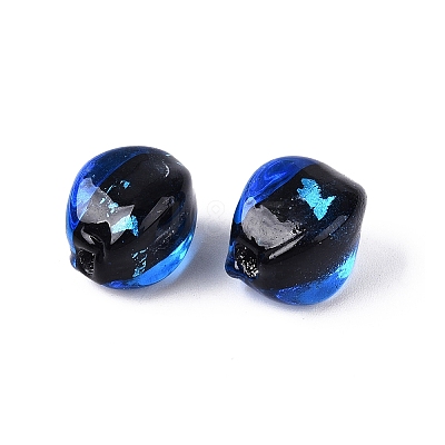Handmade Silver Foil Glass Beads FOIL-N034-01A-1