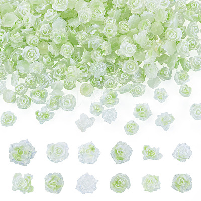 200Pcs Flower & Butterfly Resin Cabochons CRES-TA0001-89B-1