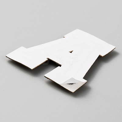 Letter A Computerized Towel Embroidery Cloth Self Adhesive Patches PATC-WH0007-37B-04-1