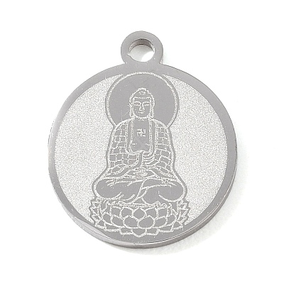 Buddhist 304 Stainless Steel Pendants SA-CBAE30B-02B-P-1