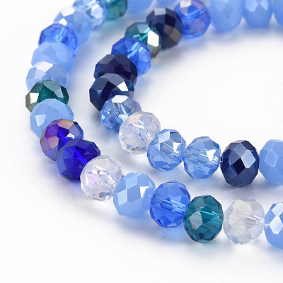 Electroplate Glass Beads Strands X-EGLA-S194-18A-1