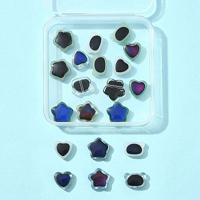 20Pcs 10 Styles Two Tone Glass Mood Beads GLAA-FS0002-30-1