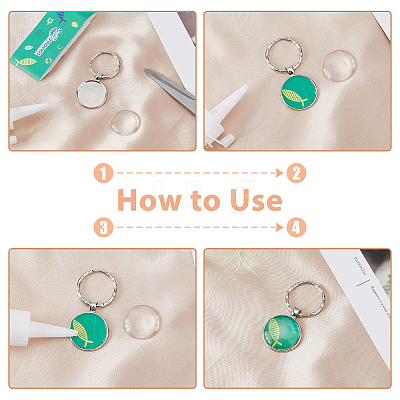 DIY Blank Dome Keychain Making Kit DIY-DC0002-15-1