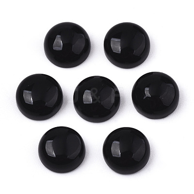 Natural Black Onyx Cabochons G-N326-59A-1