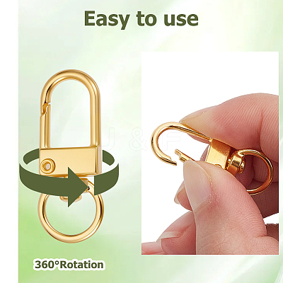 36Pcs 2 Colors Alloy Swivel Clasps PURS-CN0001-11-1