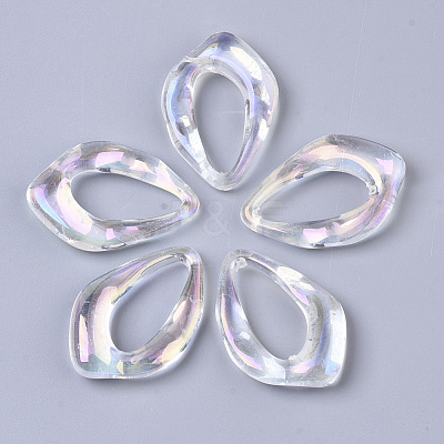 Transparent Acrylic Pendants X-PACR-R246-046-1