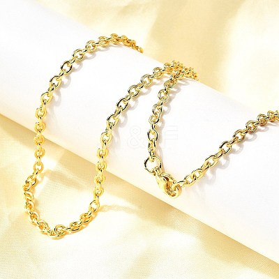 3MM 202 Stainless Steel Cable Chain Necklaces NJEW-C097-03G-1
