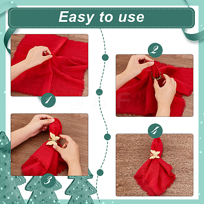 6Pcs 2 Colors Square Cotton Table Runner DIY-GA0007-08-1