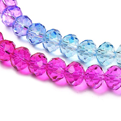 Transparent Painted Glass Beads Strands DGLA-A034-T6mm-A14-1