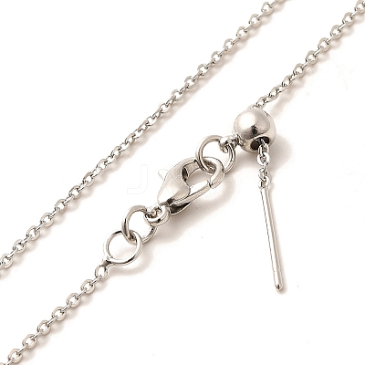 1mm Rack Plating Brass Cable Chain Adjustable Slider Necklaces for Women Men MAK-L044-04P-1