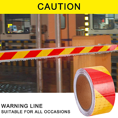 Waterproof EPT(Ethylene Propylene Terpolymer) & PVC Reflective Self-adhesive Tape DIY-WH0030-82A-1