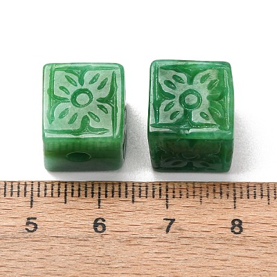 Natural Myanmar Jade Dyed Carved Beads GG-CBABA9C-09B-1